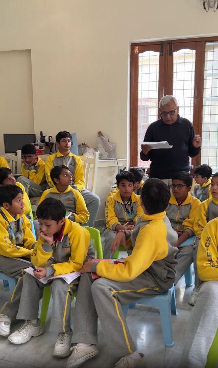 Instructor leading an engaging discussion with students.