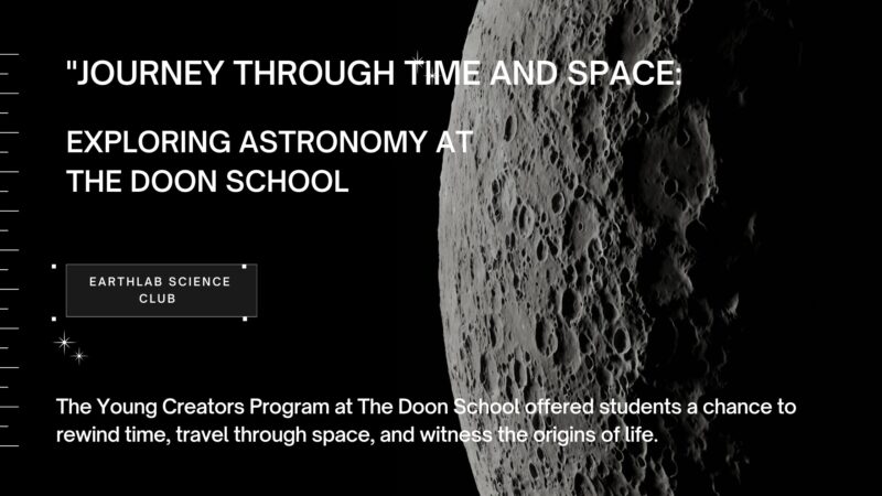 Astronomy workshop at The Doon School
