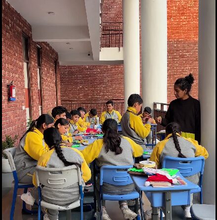 Students engaged in a hands-on design workshop.